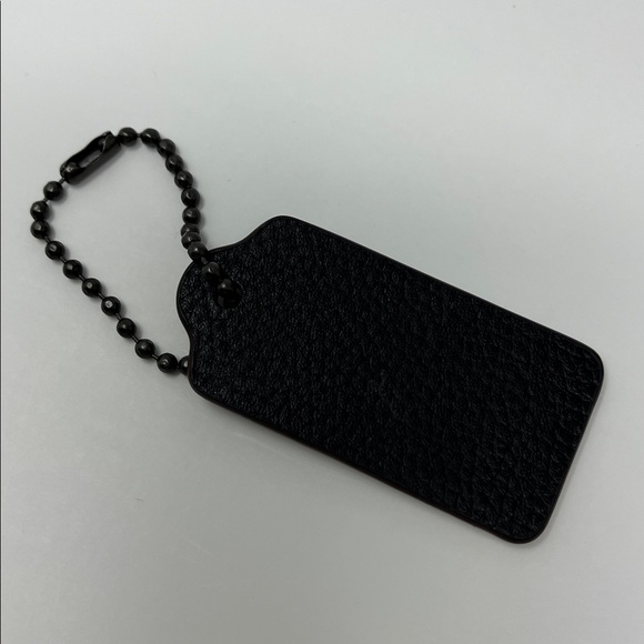 COACH KEITH HARING HANG TAG BLACK PINK WITH GUNMETAL COACH LOGO CHAIN LEATHER - Picture 5 of 9
